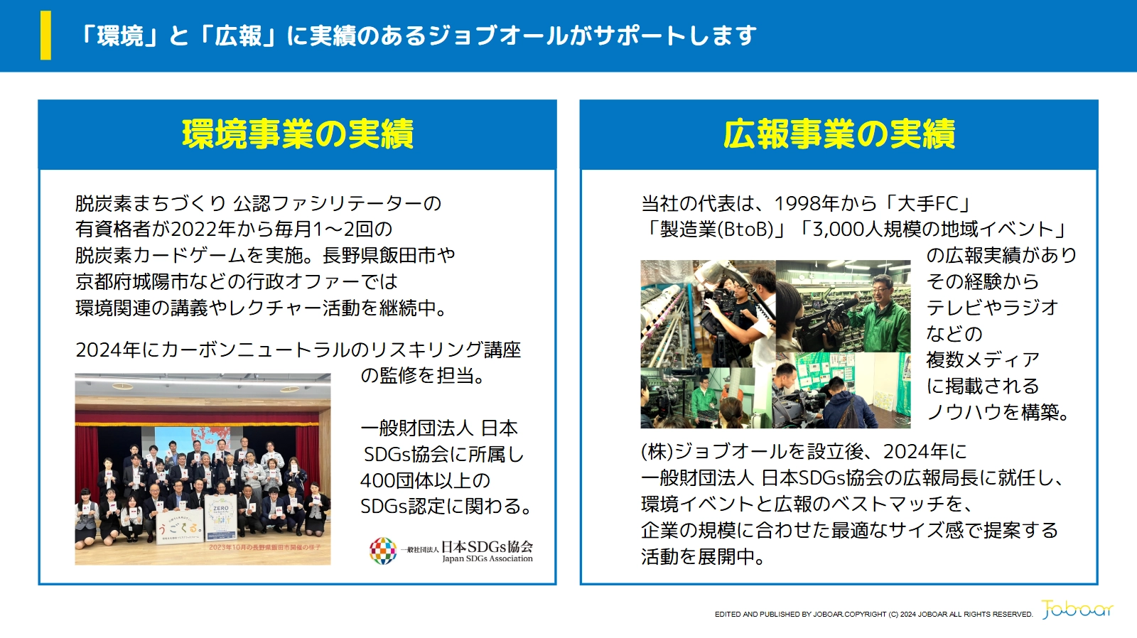 環境事業、広報事業の実績