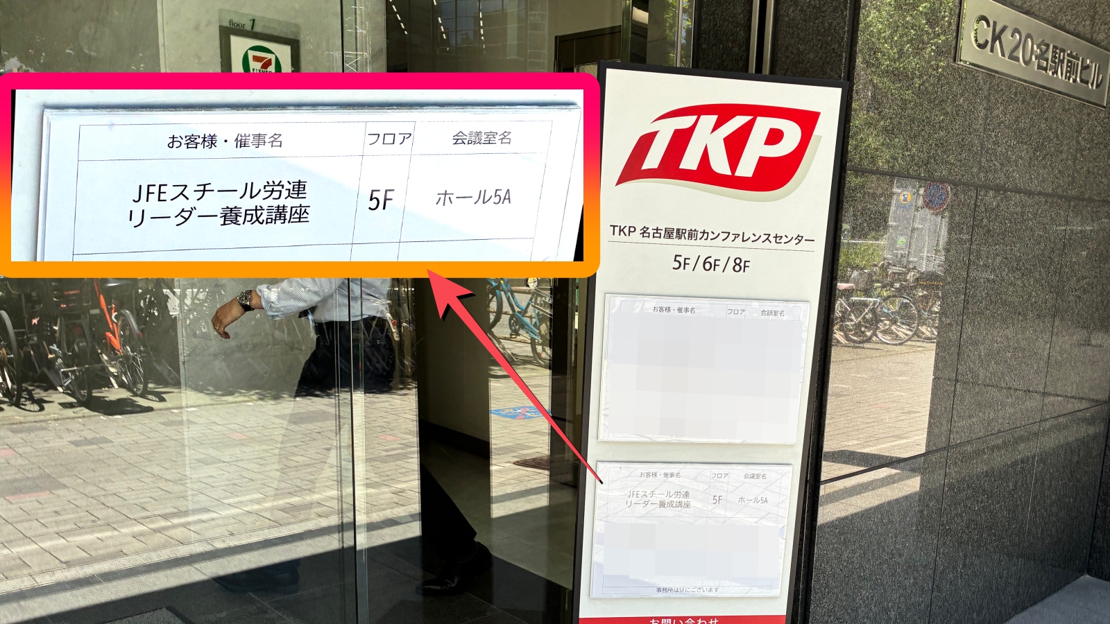 TKP名古屋駅前カンファレンスセンター 会場案内看板